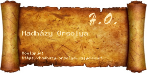 Hadházy Orsolya névjegykártya