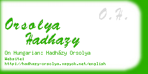 orsolya hadhazy business card
