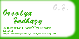 orsolya hadhazy business card